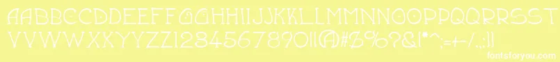 Draftsmn Font – White Fonts on Yellow Background