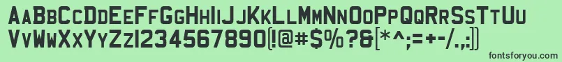 Mandator Font – Black Fonts on Green Background