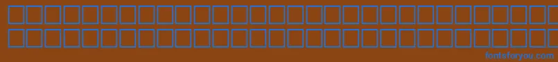 Czcionka McsRedseaSUNormal. – niebieskie czcionki na brązowym tle