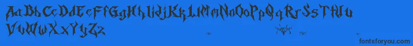 HorstBlackletterDemo-Schriftart – Schwarze Schriften auf blauem Hintergrund