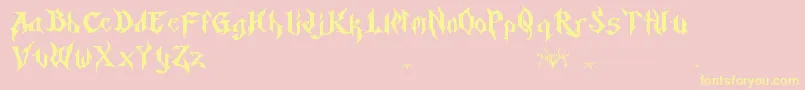 HorstBlackletterDemo Font – Yellow Fonts on Pink Background