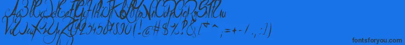 ElegantDragon Font – Black Fonts on Blue Background