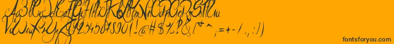 ElegantDragon Font – Black Fonts on Orange Background