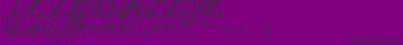 フォントElegantDragon – 紫の背景に黒い文字