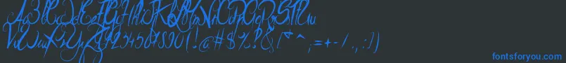 ElegantDragon Font – Blue Fonts on Black Background