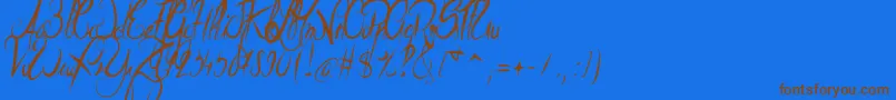 ElegantDragon Font – Brown Fonts on Blue Background