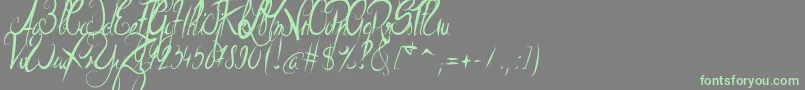 ElegantDragon Font – Green Fonts on Gray Background
