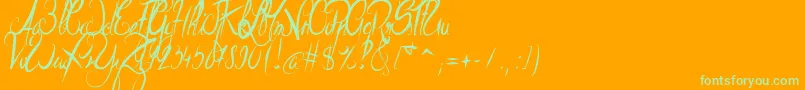 ElegantDragon Font – Green Fonts on Orange Background