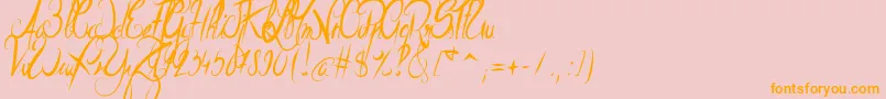 ElegantDragon Font – Orange Fonts on Pink Background