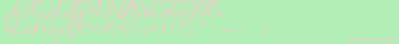 ElegantDragon Font – Pink Fonts on Green Background