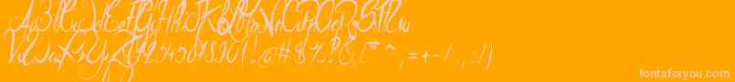 ElegantDragon Font – Pink Fonts on Orange Background