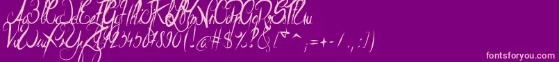 ElegantDragon Font – Pink Fonts on Purple Background
