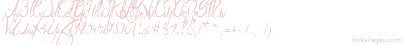ElegantDragon Font – Pink Fonts on White Background