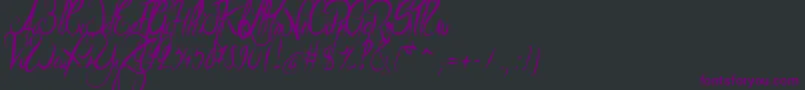 ElegantDragon Font – Purple Fonts on Black Background