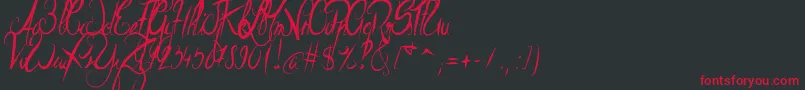 ElegantDragon Font – Red Fonts on Black Background