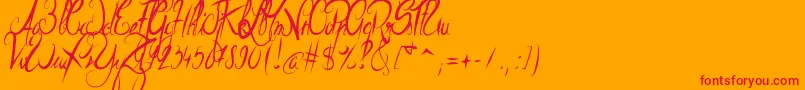 ElegantDragon Font – Red Fonts on Orange Background
