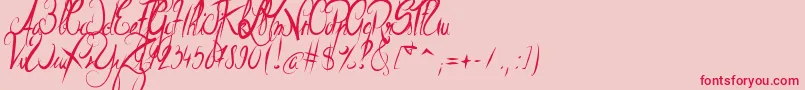 ElegantDragon Font – Red Fonts on Pink Background