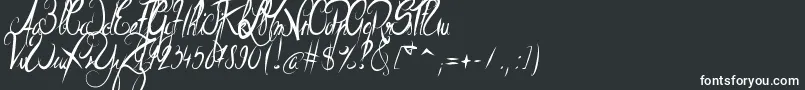 ElegantDragon-fontti – valkoiset fontit mustalla taustalla