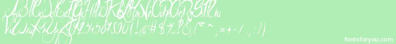 ElegantDragon Font – White Fonts on Green Background