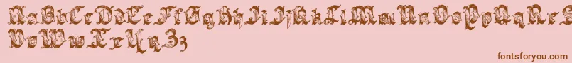 Sarabandlettering Font – Brown Fonts on Pink Background