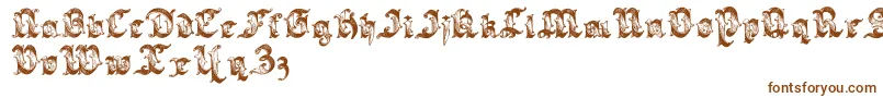 Шрифт Sarabandlettering – коричневые шрифты на белом фоне