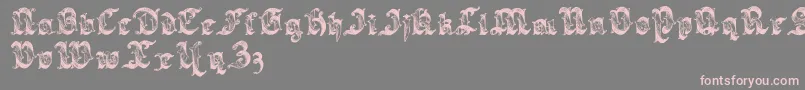 フォントSarabandlettering – 灰色の背景にピンクのフォント