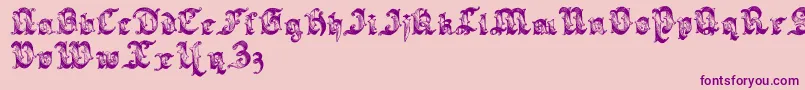 Sarabandlettering Font – Purple Fonts on Pink Background