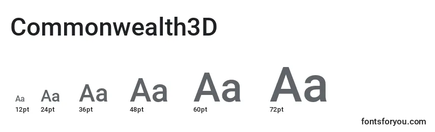 Commonwealth3D Font Sizes