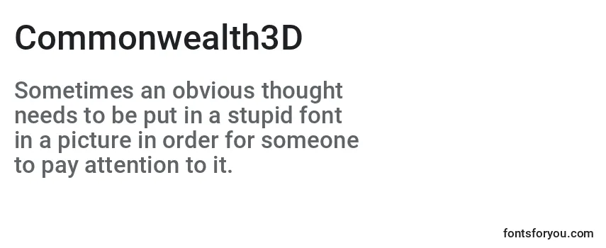 Commonwealth3D Font