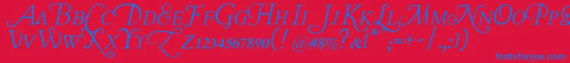 TheLastFontImWastingOnYouItalic Font – Blue Fonts on Red Background