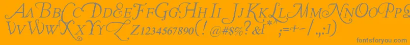 Police TheLastFontImWastingOnYouItalic – polices grises sur fond orange