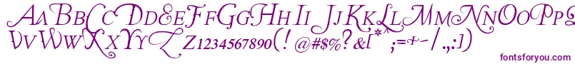Шрифт TheLastFontImWastingOnYouItalic – фиолетовые шрифты