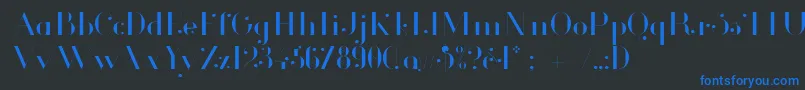 GlamorLight Font – Blue Fonts on Black Background