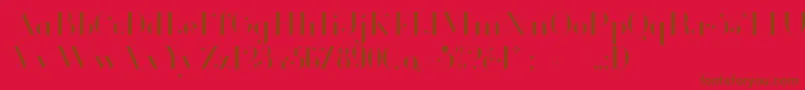GlamorLight Font – Brown Fonts on Red Background
