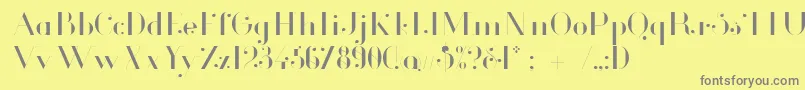 GlamorLight Font – Gray Fonts on Yellow Background