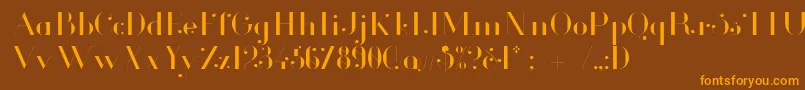 GlamorLight Font – Orange Fonts on Brown Background