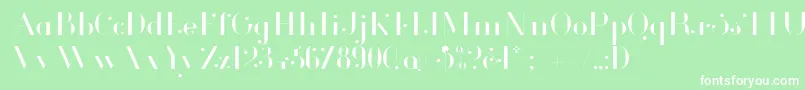 GlamorLight Font – White Fonts on Green Background