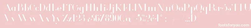GlamorLight Font – White Fonts on Pink Background