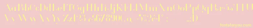 GlamorLight-Schriftart – Gelbe Schriften auf rosa Hintergrund