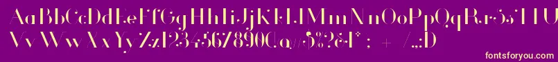 GlamorLight Font – Yellow Fonts on Purple Background
