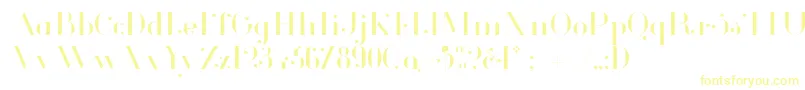 Шрифт GlamorLight – жёлтые шрифты на белом фоне