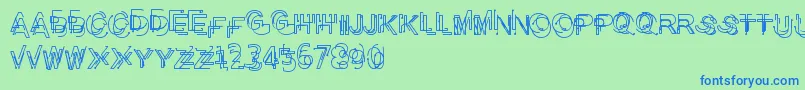 ProblematicPiercer Font – Blue Fonts on Green Background