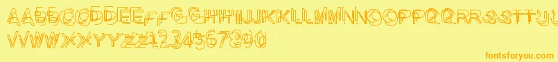 ProblematicPiercer Font – Orange Fonts on Yellow Background