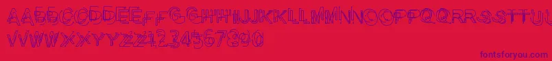 ProblematicPiercer Font – Purple Fonts on Red Background