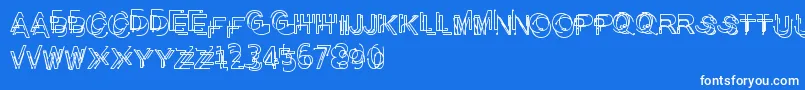 ProblematicPiercer Font – White Fonts on Blue Background