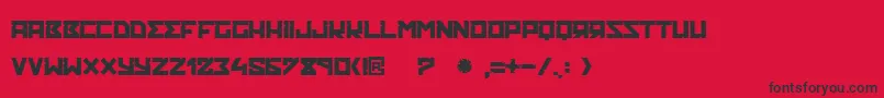 RuskofLight Font – Black Fonts on Red Background