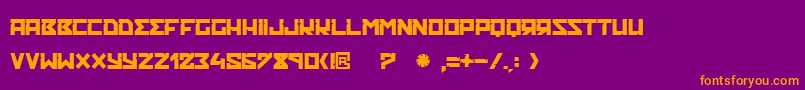 RuskofLight Font – Orange Fonts on Purple Background
