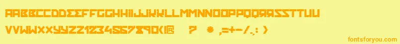 RuskofLight Font – Orange Fonts on Yellow Background