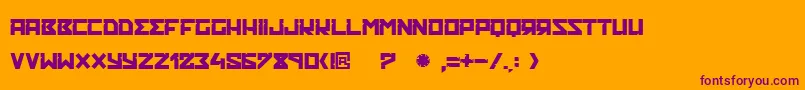 RuskofLight Font – Purple Fonts on Orange Background