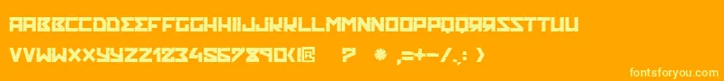 RuskofLight Font – Yellow Fonts on Orange Background